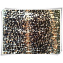 Polyester Boa Plush Fake Fur with Leopard Point